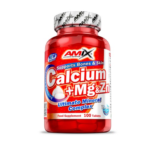  Multiminéraux Calcium + Magnésium & Zinc 100 comprimés – Amix™
