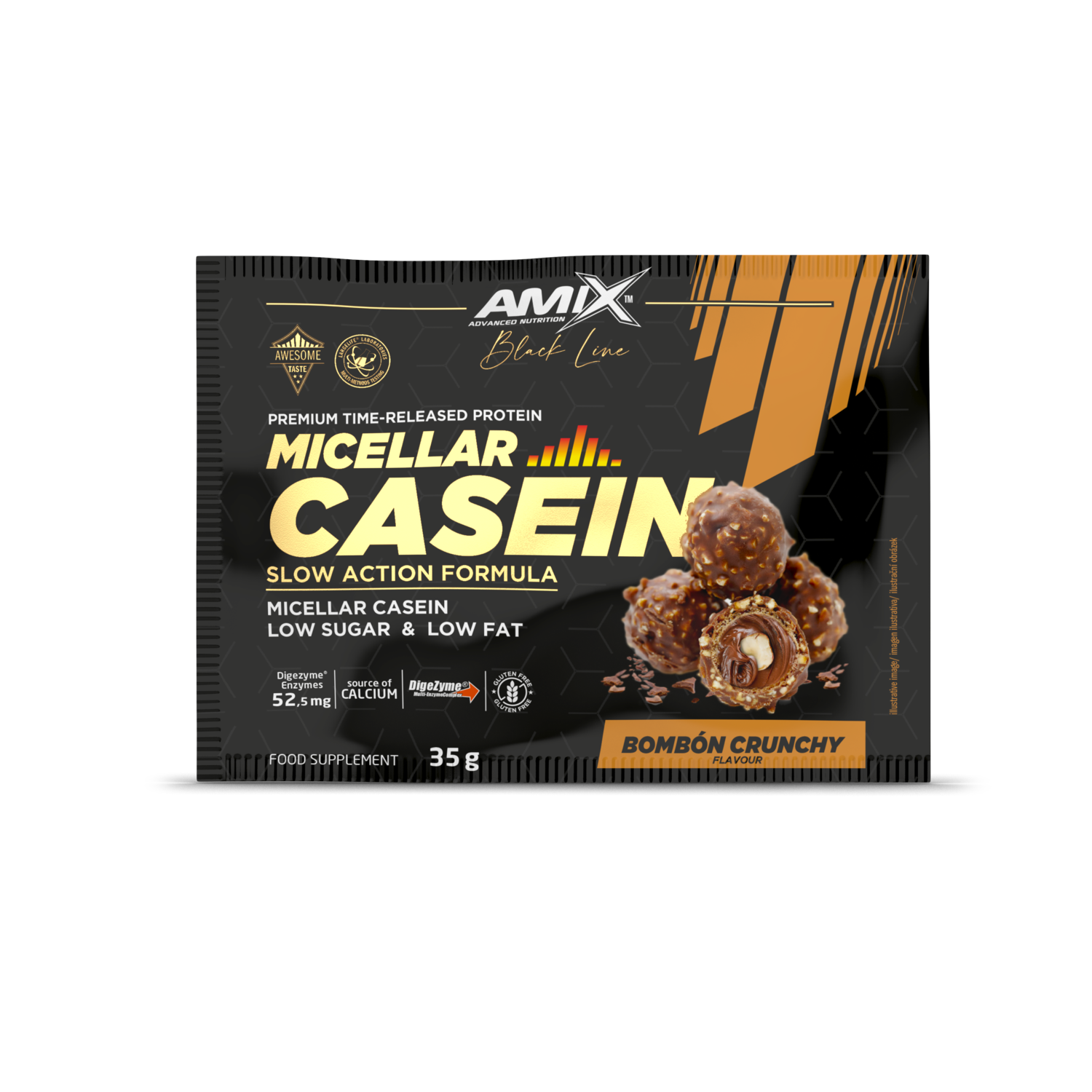  Amix™ Caséine micellaire noire - 35 g Chocolat croquant