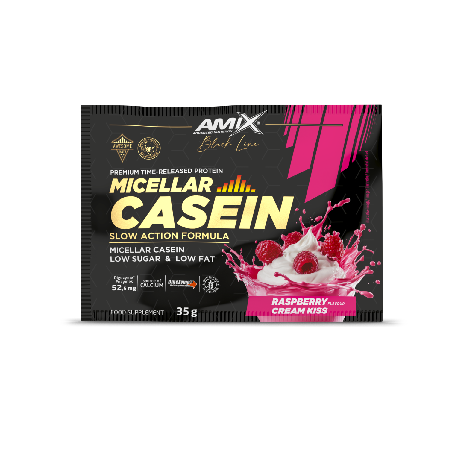  Amix™ Caséine micellaire noire - 35 g Framboise