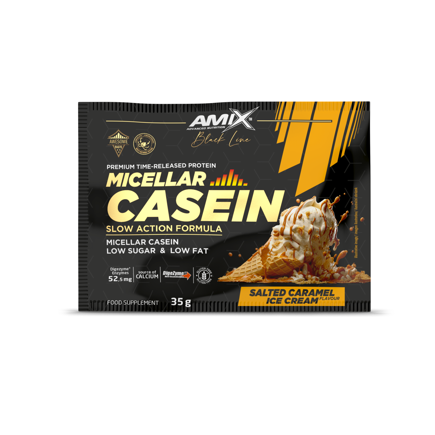  Caséine micellaire noire Amix™ - 35 g Caramel salé