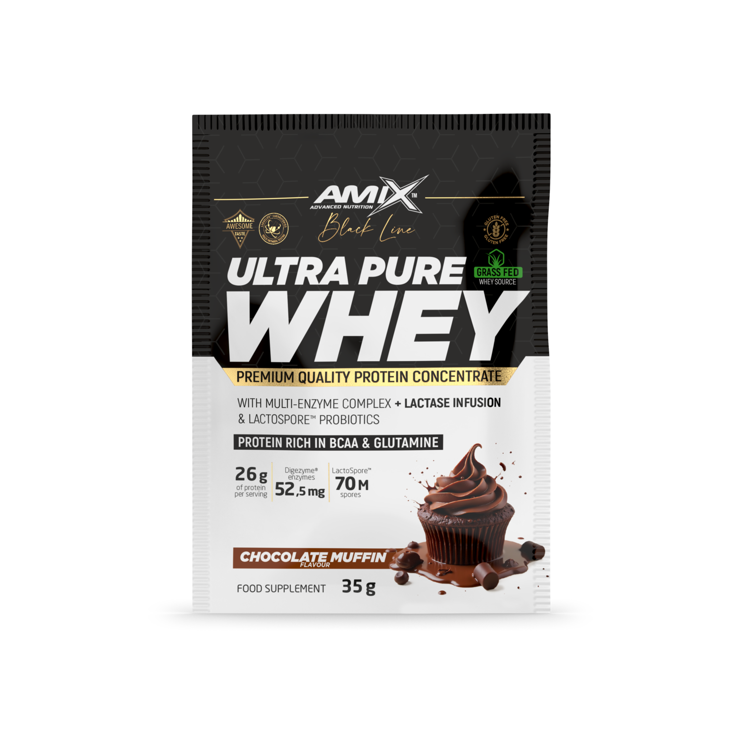  Protéine de lactosérum ultra pure Amix™ Black 35 g - Muffin au chocolat