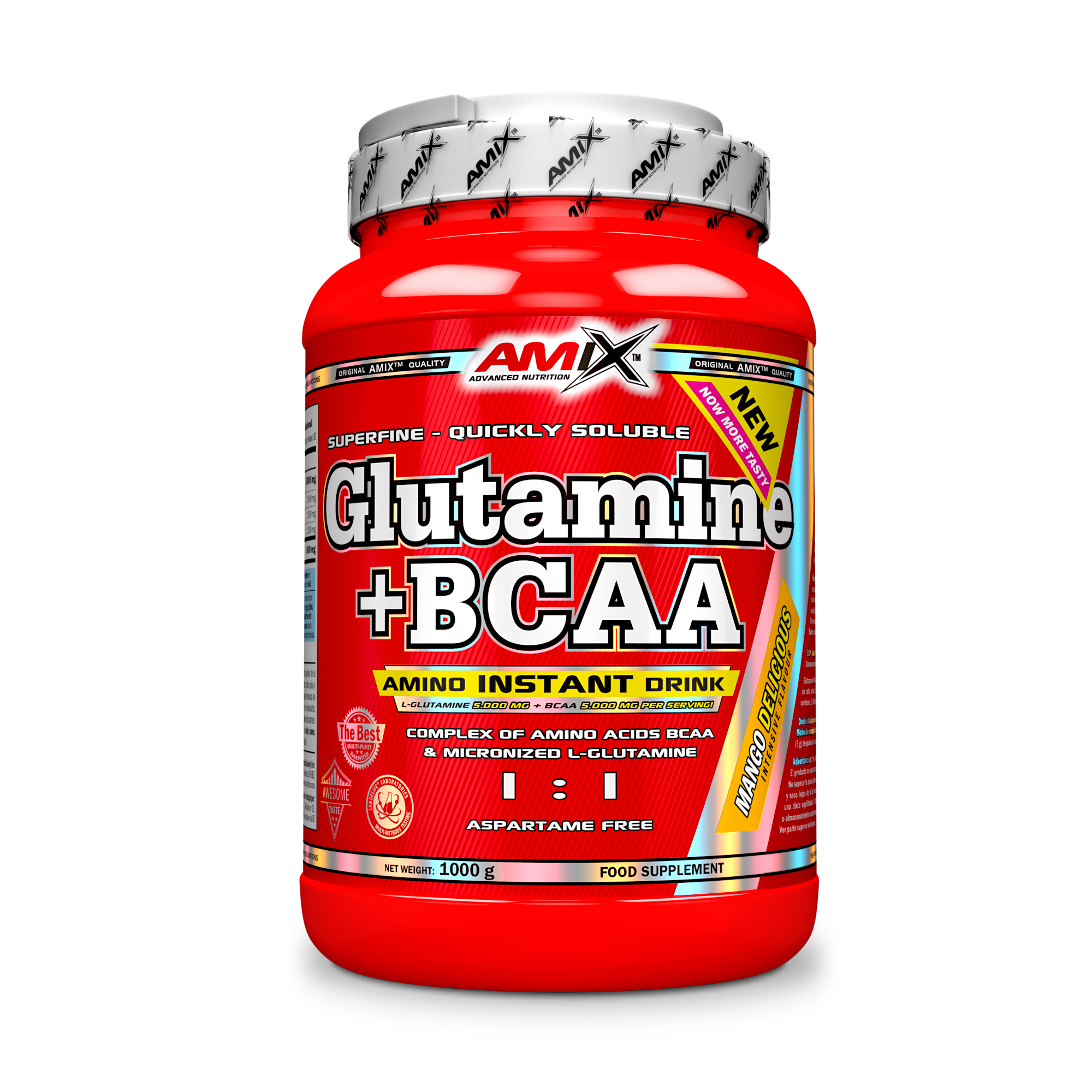  GLUTAMINE+BCAA 1 KG Orange & GLUTAMINE+BCAA 1 KG Ananas & GLUTAMINE+BCAA 1 KG Citron-lime