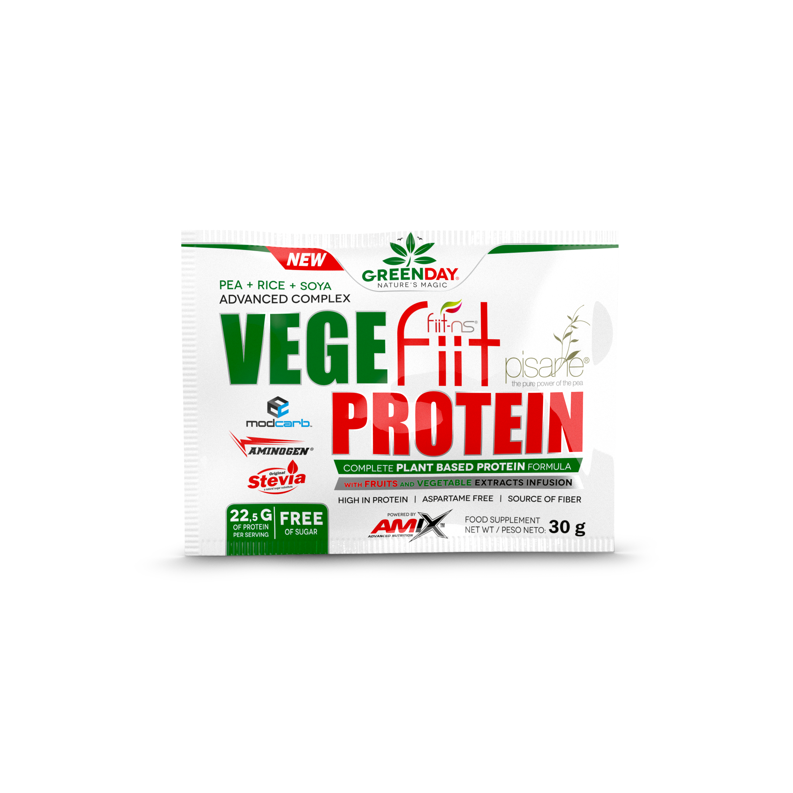  VEGEfiit Protein - Greenday® (1) & VEGEfiit PROTEIN DOSE UNIQUE 30 GR Double Chocolat