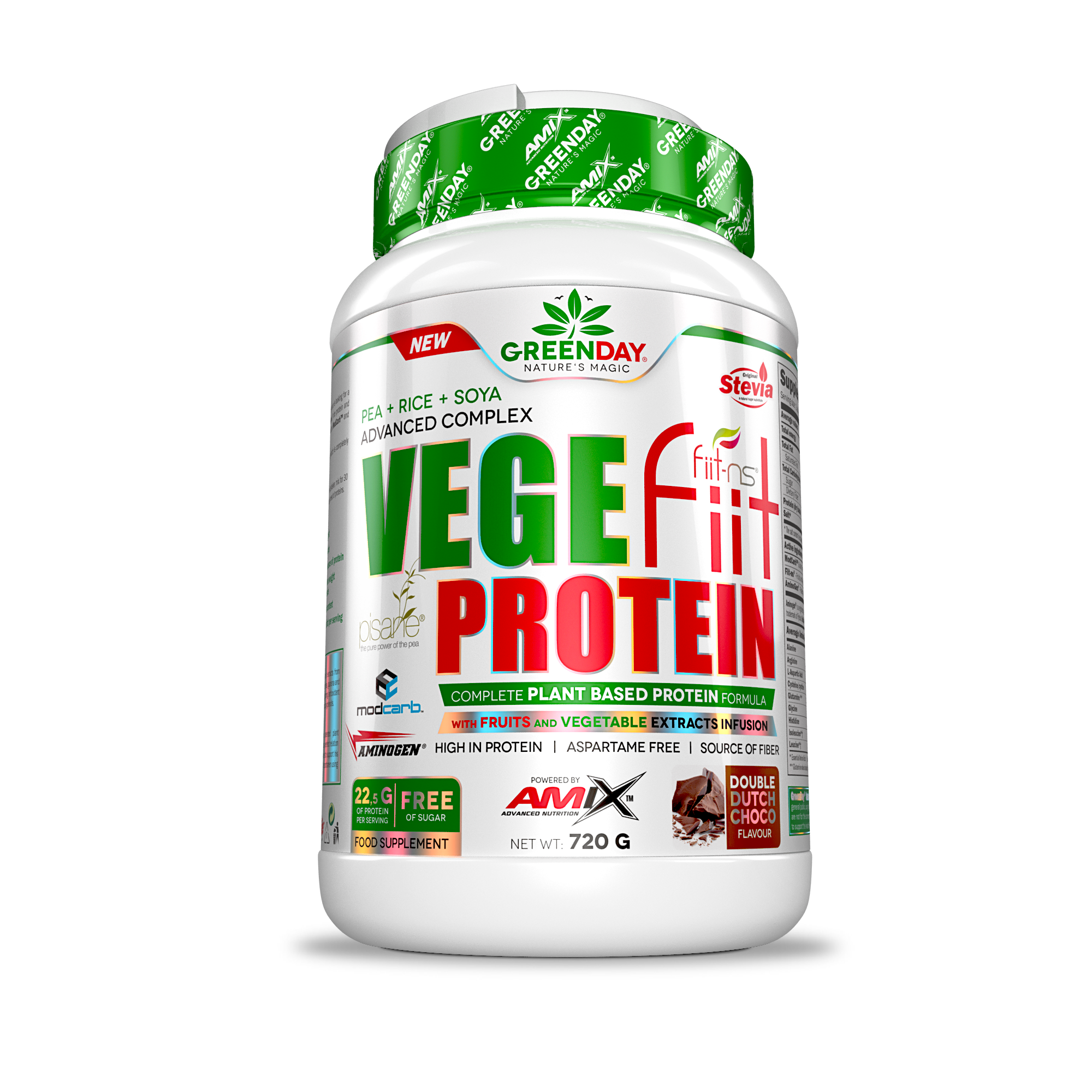  VEGEfiit PROTEIN 720 G Double Chocolat & VEGEfiit PROTEIN 720 G Cacahuète-Choco-Caramel