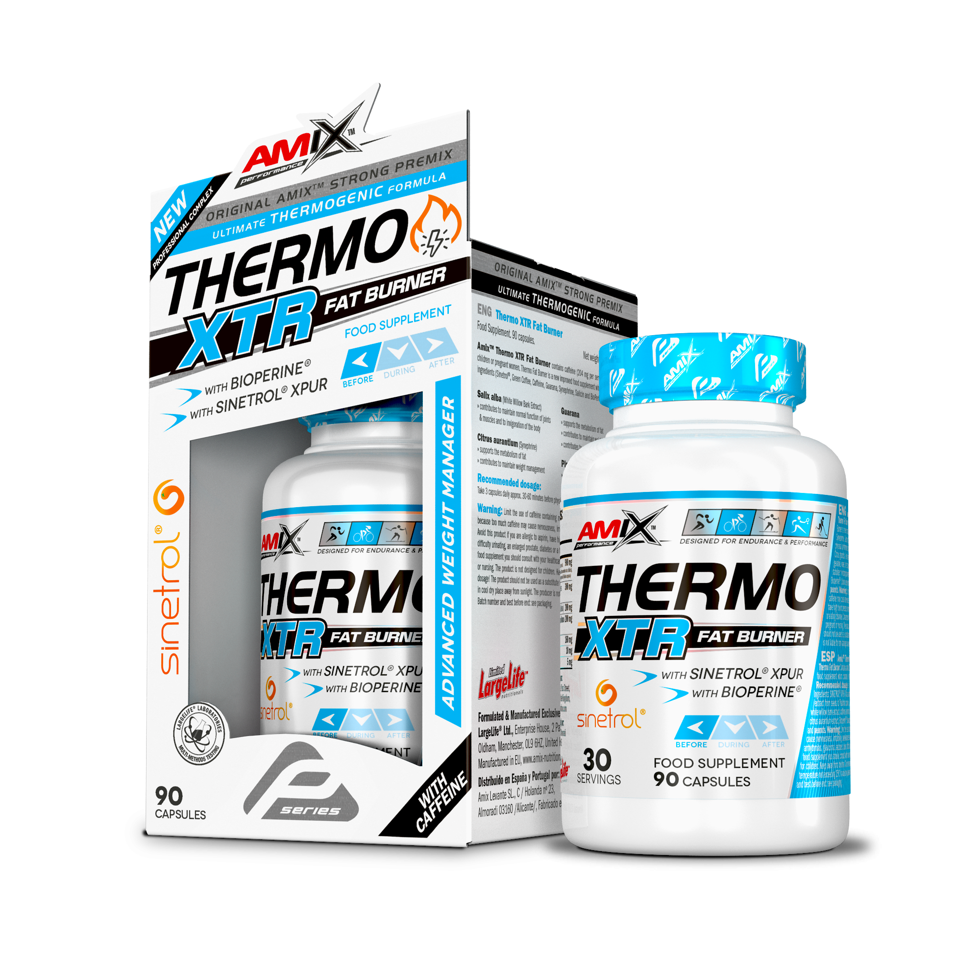  Thermogenic Thermo XTR® Brûleur de graisse 90 gélules - Amix Performance